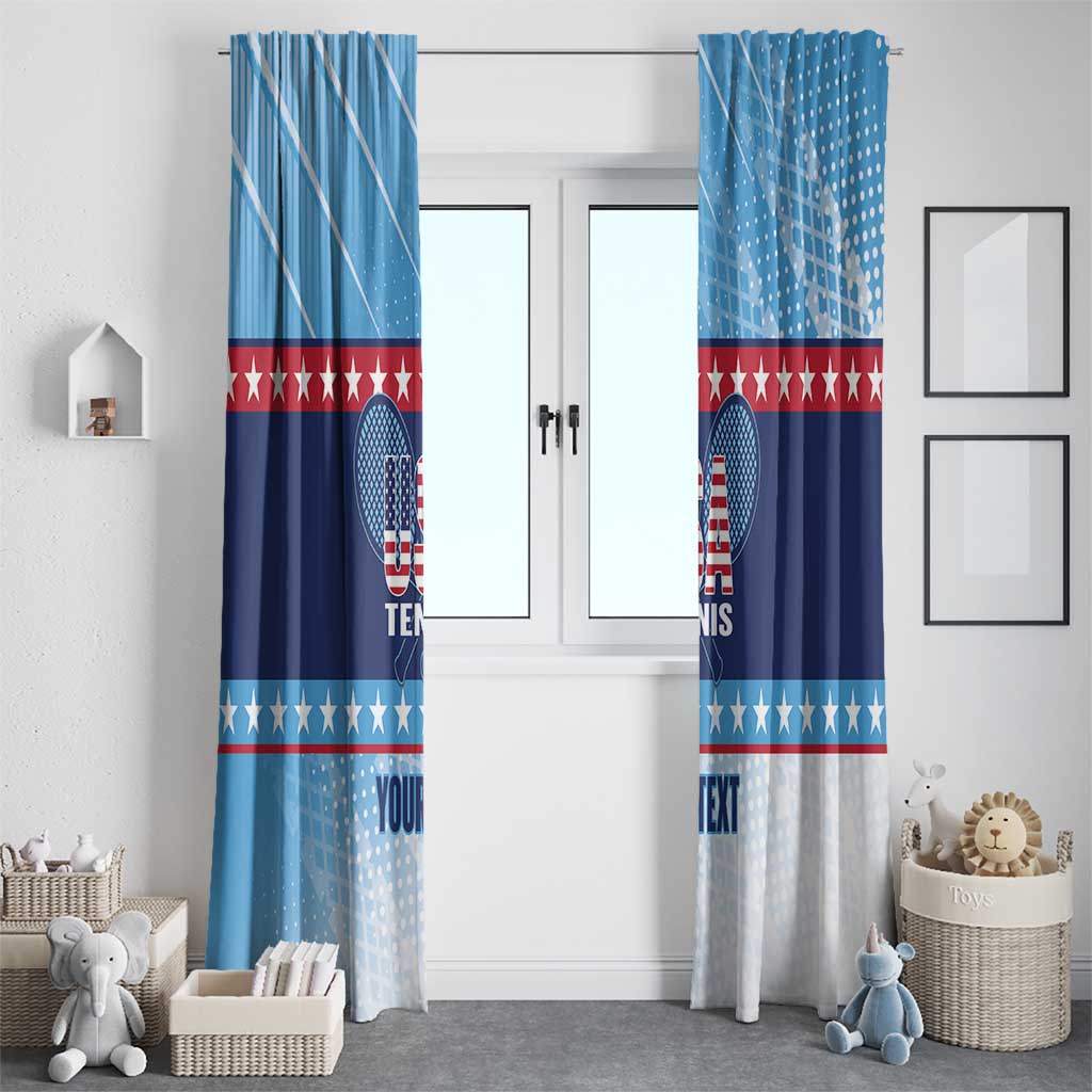 Custom United States Tennis Window Curtain 2025 Go USA - Wonder Print Shop