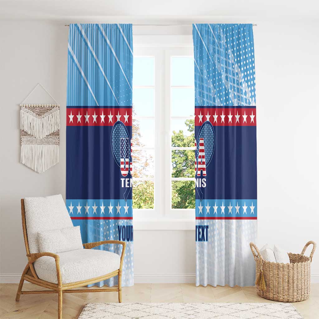 Custom United States Tennis Window Curtain 2025 Go USA - Wonder Print Shop