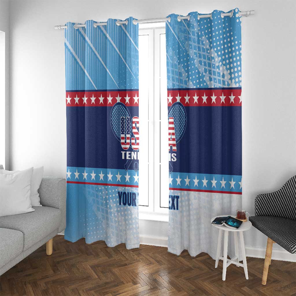 Custom United States Tennis Window Curtain 2025 Go USA - Wonder Print Shop