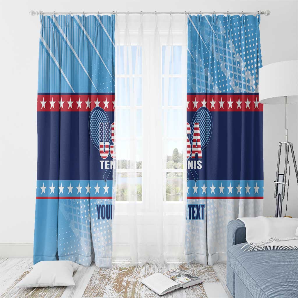 Custom United States Tennis Window Curtain 2025 Go USA - Wonder Print Shop