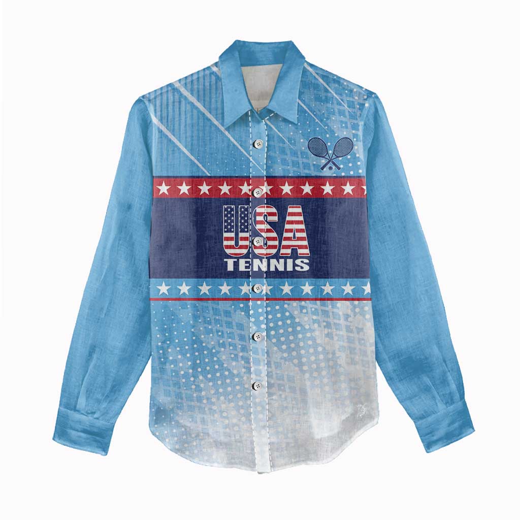 Custom United States Tennis Women Casual Shirt 2025 Go USA - Wonder Print Shop