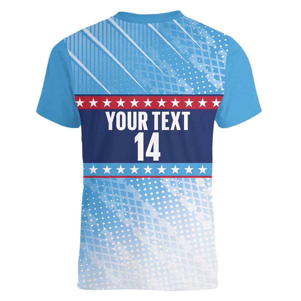 Custom United States Tennis Women V-Neck T-Shirt 2025 Go USA - Wonder Print Shop