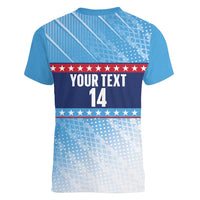 Custom United States Tennis Women V-Neck T-Shirt 2025 Go USA - Wonder Print Shop