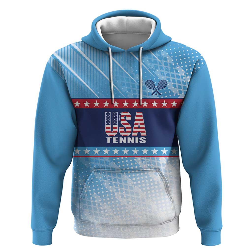 Custom United States Tennis Zip Hoodie 2025 Go USA - Wonder Print Shop