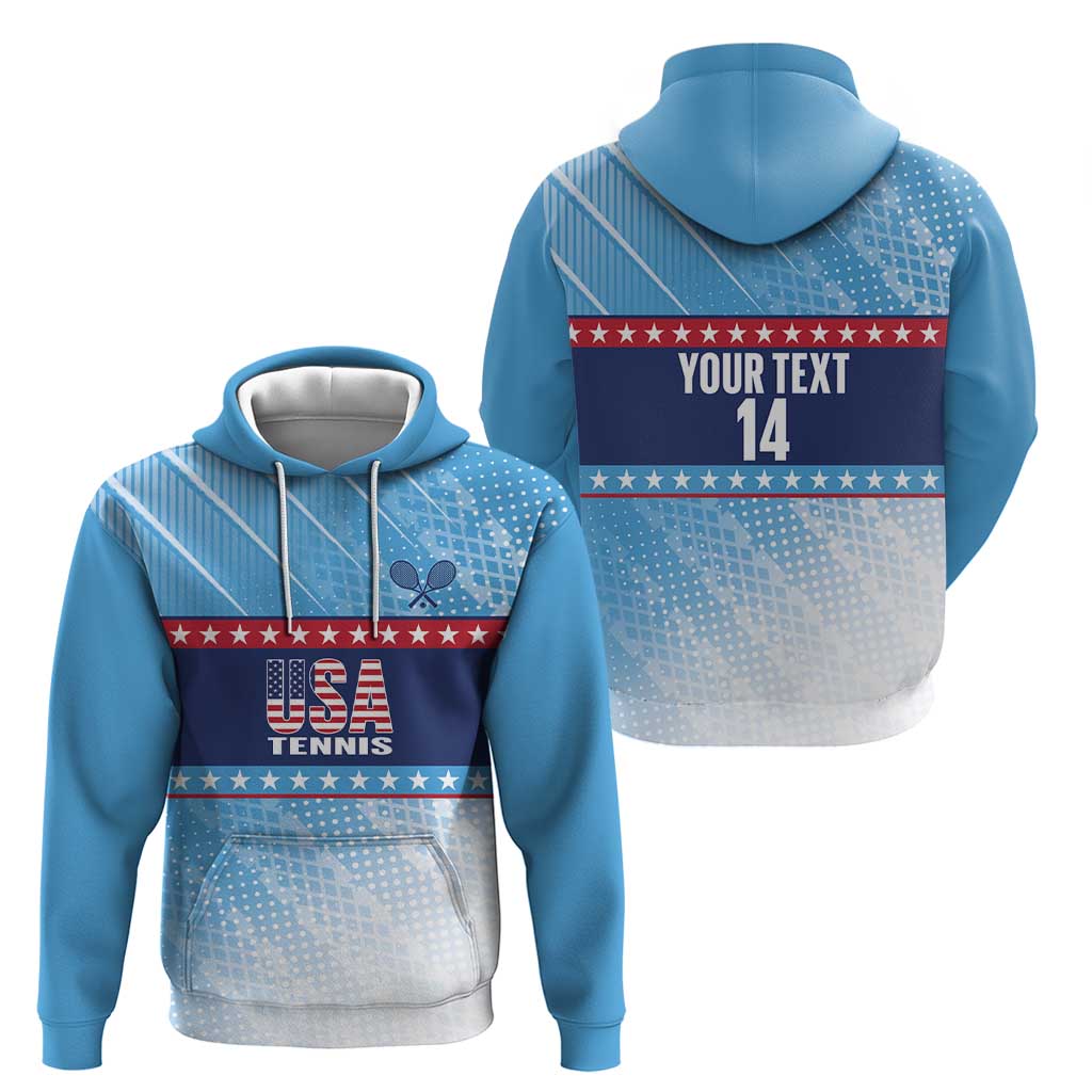 Custom United States Tennis Zip Hoodie 2025 Go USA - Wonder Print Shop