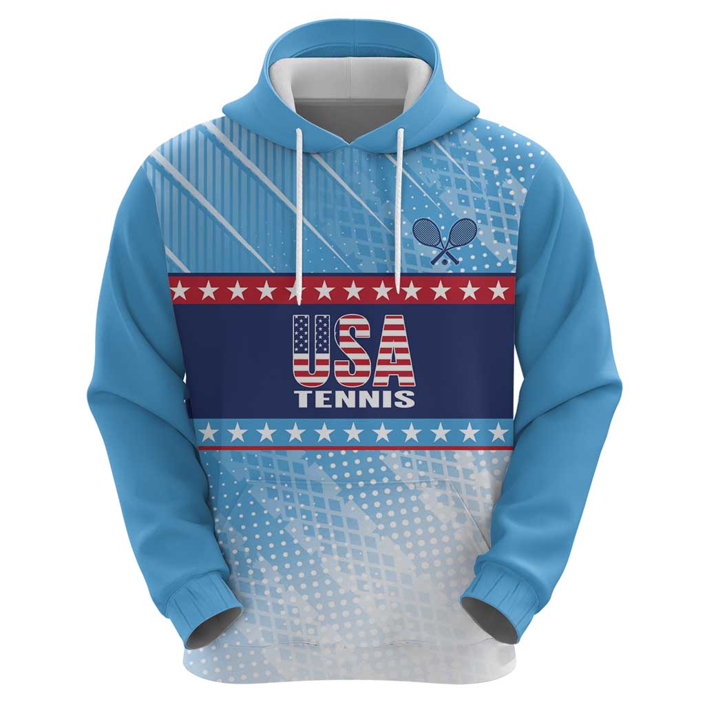 Custom United States Tennis Zip Hoodie 2025 Go USA - Wonder Print Shop