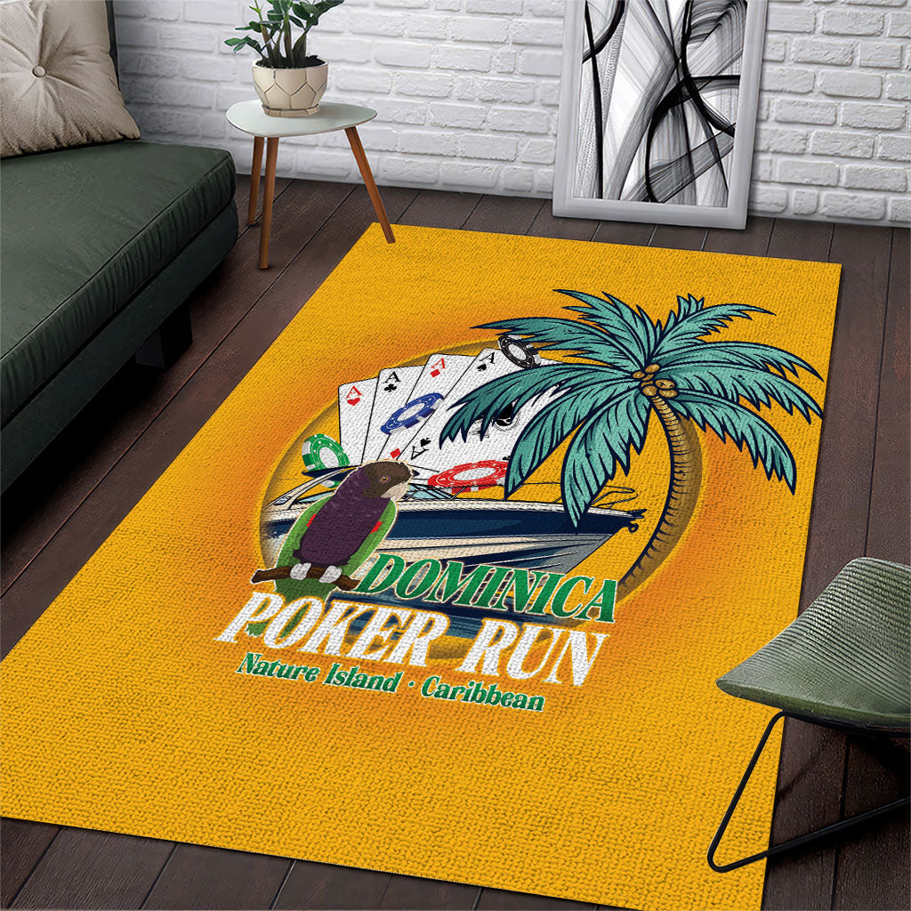 Poker Run Dominica 2026 Area Rug Nature Island Of Caribbean