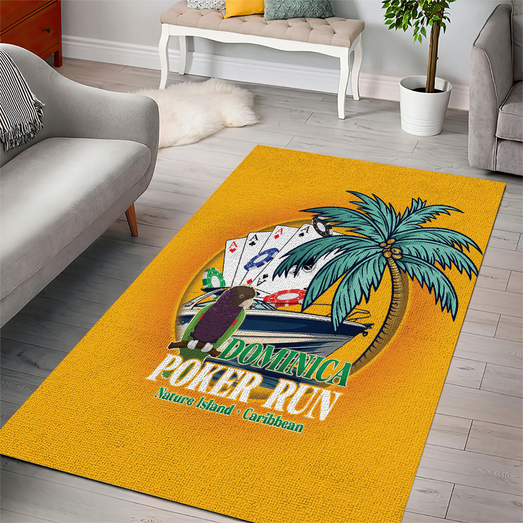 Poker Run Dominica 2026 Area Rug Nature Island Of Caribbean