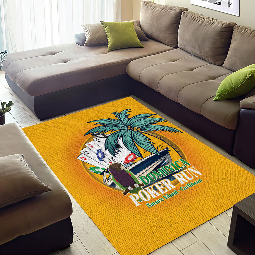 Poker Run Dominica 2026 Area Rug Nature Island Of Caribbean
