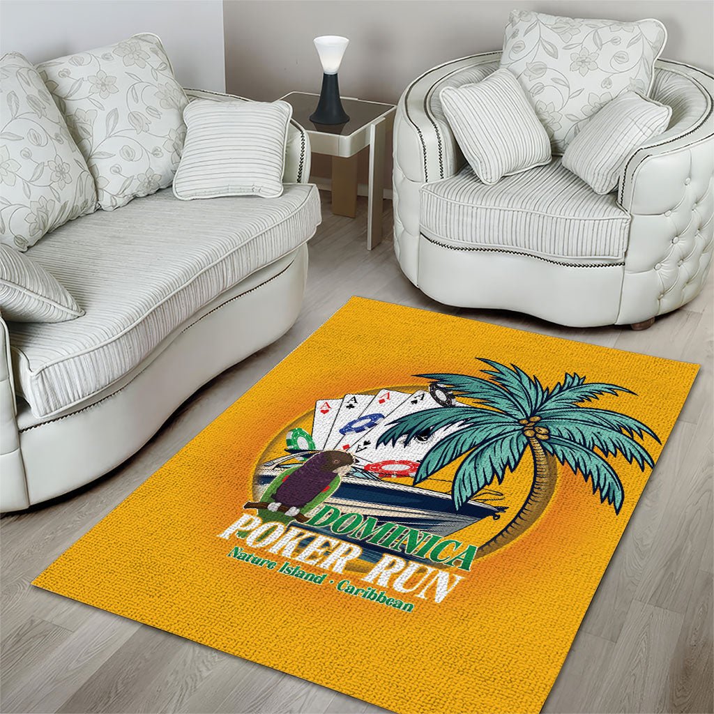 Poker Run Dominica 2026 Area Rug Nature Island Of Caribbean