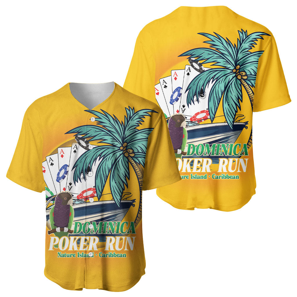 Poker Run Dominica 2026 Baseball Jersey Nature Island Of Caribbean