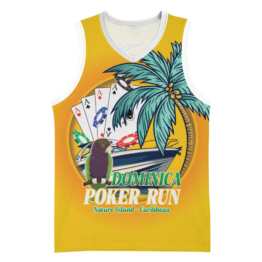 Poker Run Dominica 2026 Basketball Jersey Nature Island Of Caribbean
