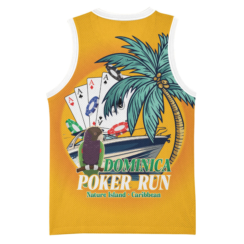 Poker Run Dominica 2026 Basketball Jersey Nature Island Of Caribbean