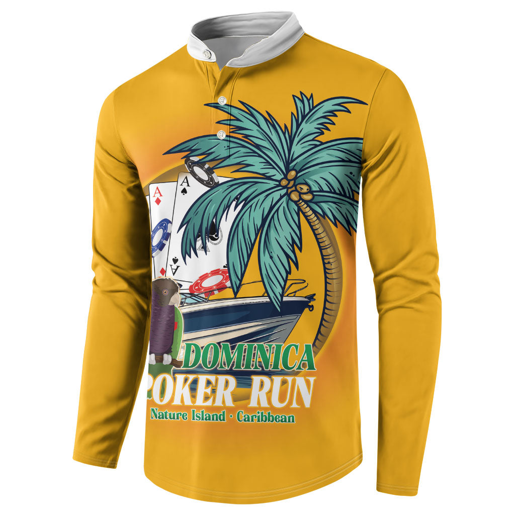Poker Run Dominica 2026 Button Sweatshirt Nature Island Of Caribbean