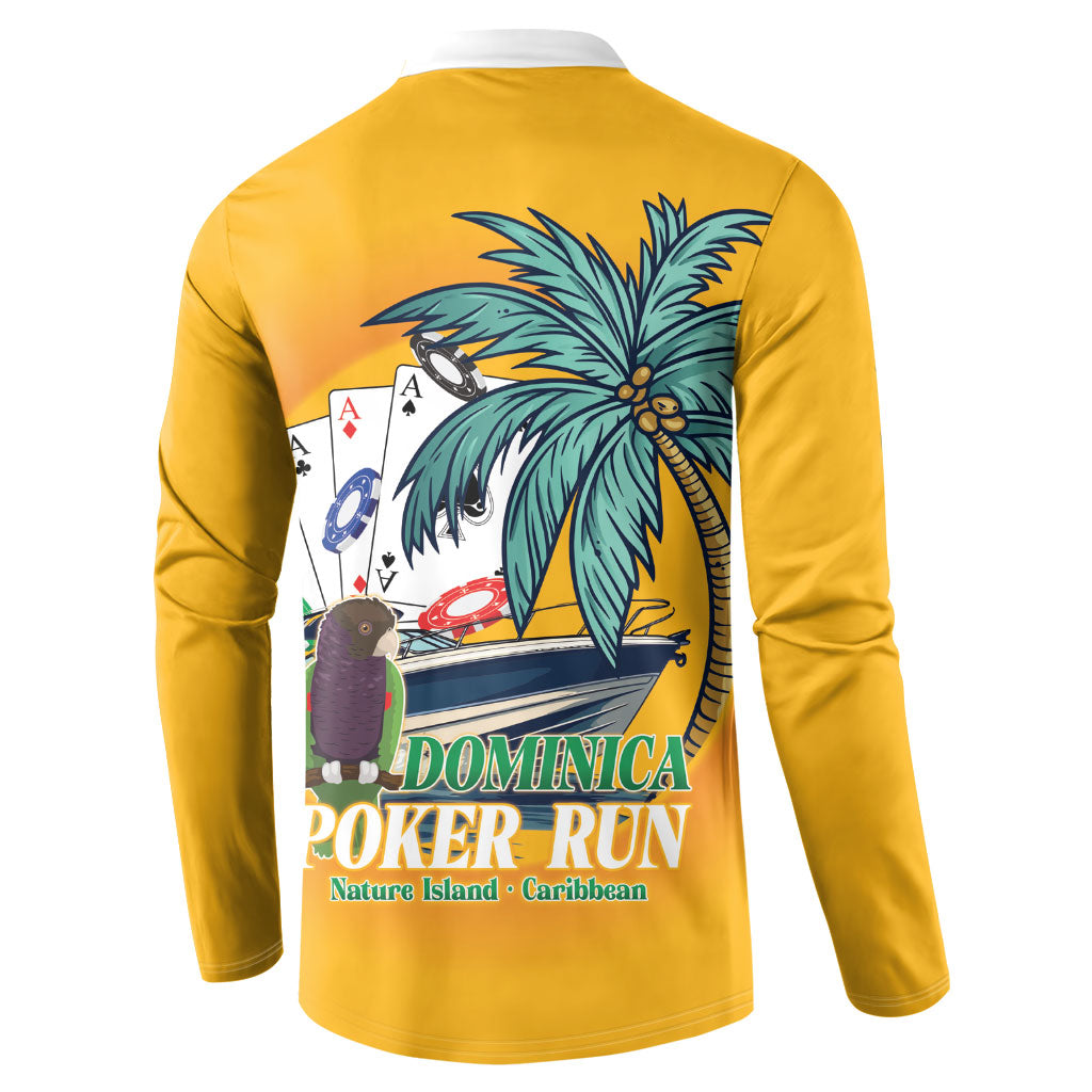 Poker Run Dominica 2026 Button Sweatshirt Nature Island Of Caribbean