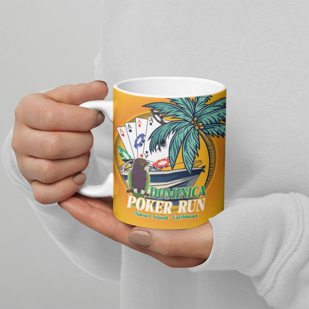 Poker Run Dominica 2026 Ceramic Mug Nature Island Of Caribbean