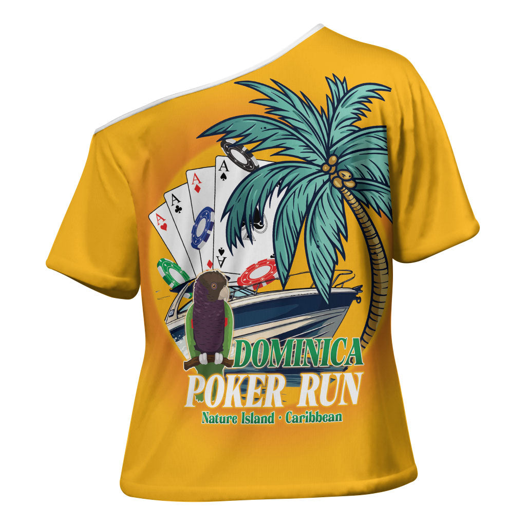 Poker Run Dominica 2026 Cross Shoulder Shirt Nature Island Of Caribbean