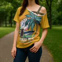 Poker Run Dominica 2026 Cross Shoulder Shirt Nature Island Of Caribbean