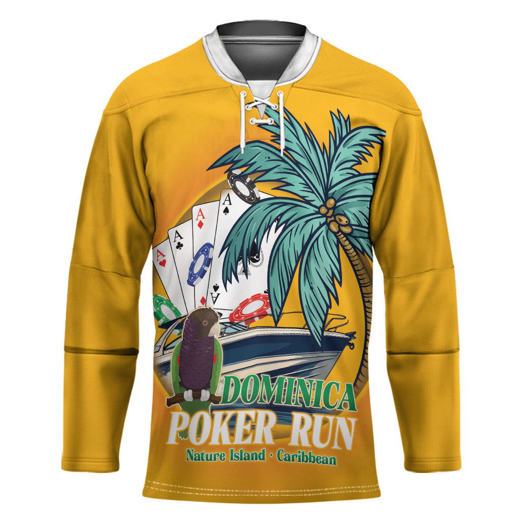 Poker Run Dominica 2026 Hockey Jersey Nature Island Of Caribbean