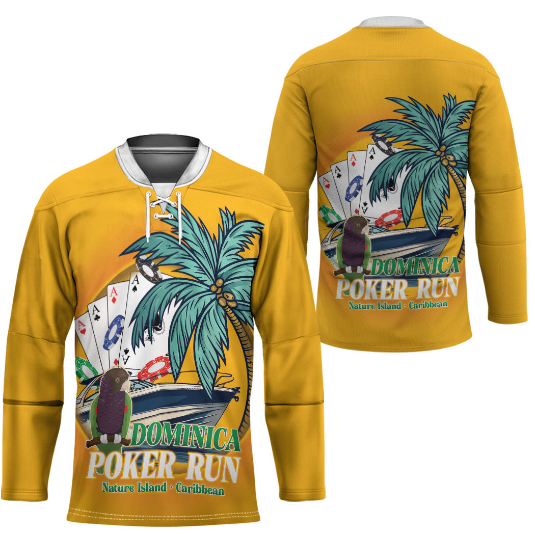 Poker Run Dominica 2026 Hockey Jersey Nature Island Of Caribbean
