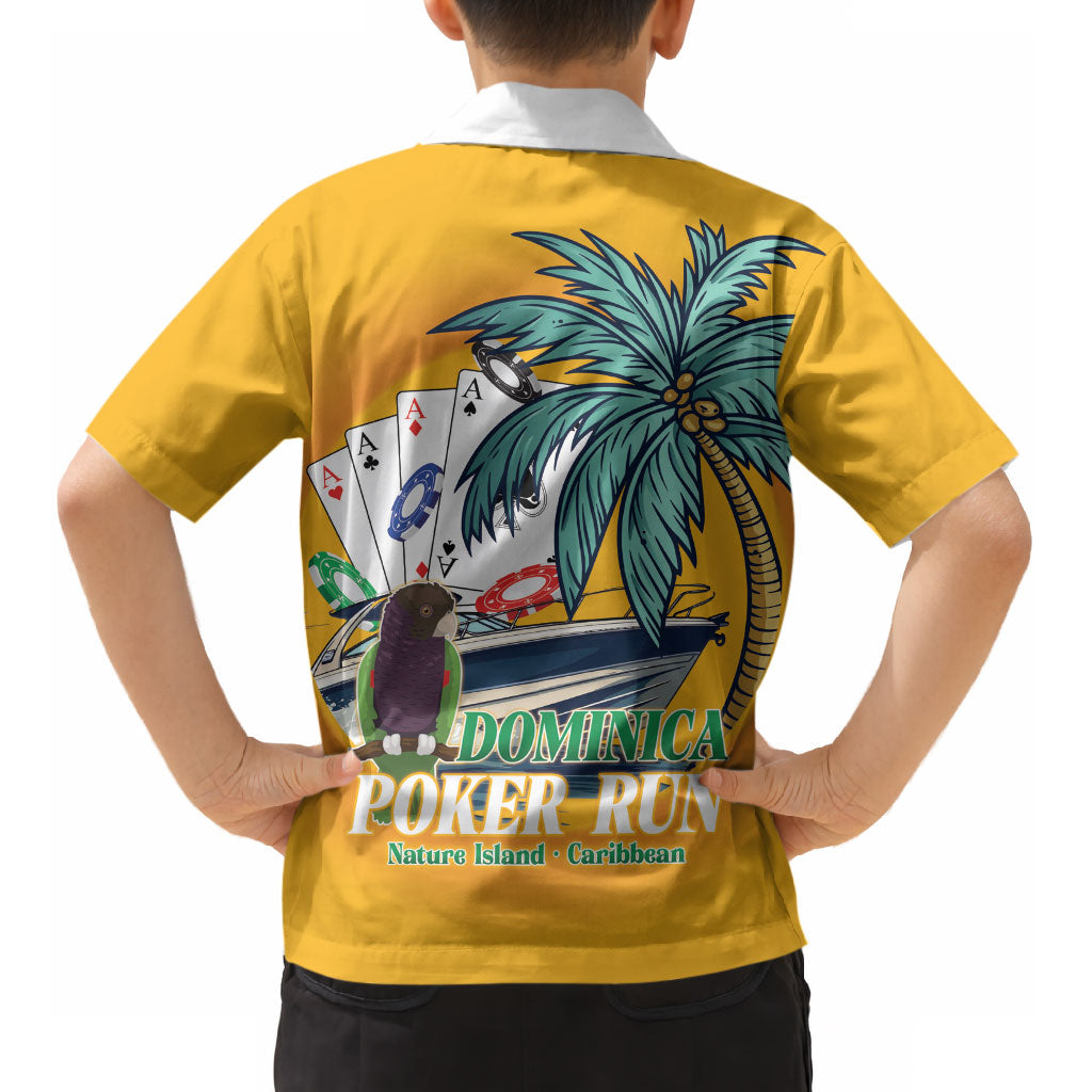 Poker Run Dominica 2026 Kid Hawaiian Shirt Nature Island Of Caribbean