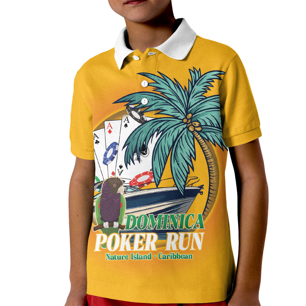 Poker Run Dominica 2026 Kid Polo Shirt Nature Island Of Caribbean