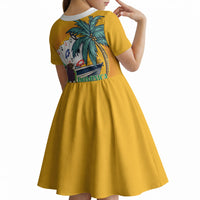 Poker Run Dominica 2026 Kid Short Sleeve Dress Nature Island Of Caribbean