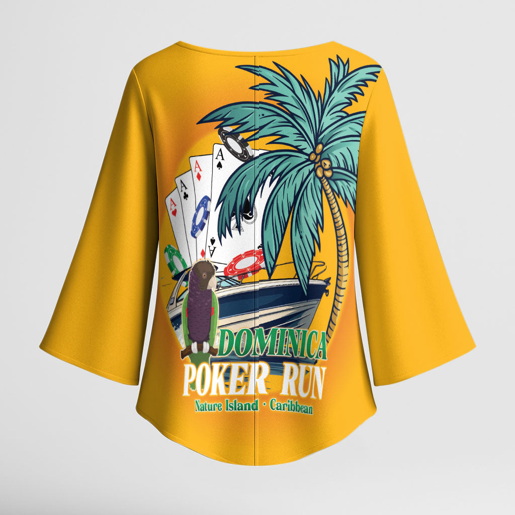 Poker Run Dominica 2026 Kimono Sleeve Blouse Nature Island Of Caribbean