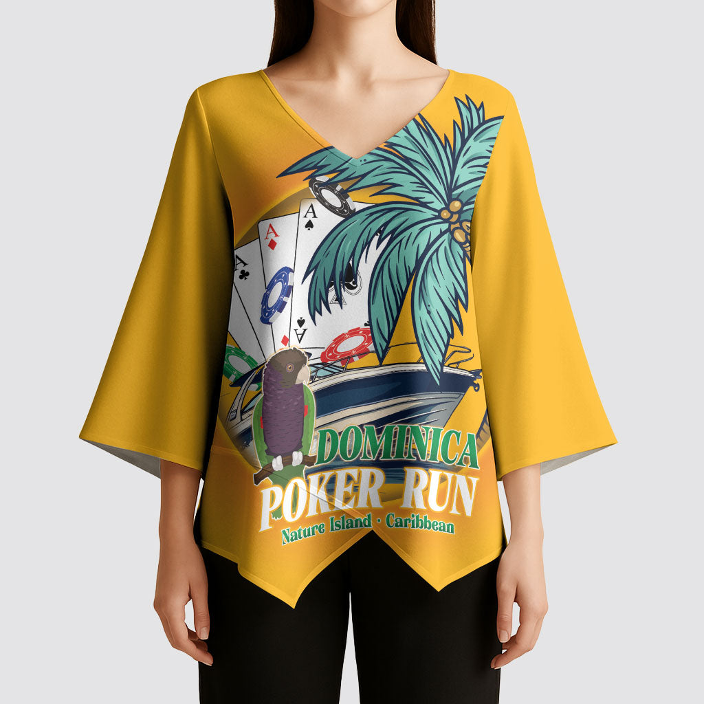 Poker Run Dominica 2026 Kimono Sleeve Blouse Nature Island Of Caribbean