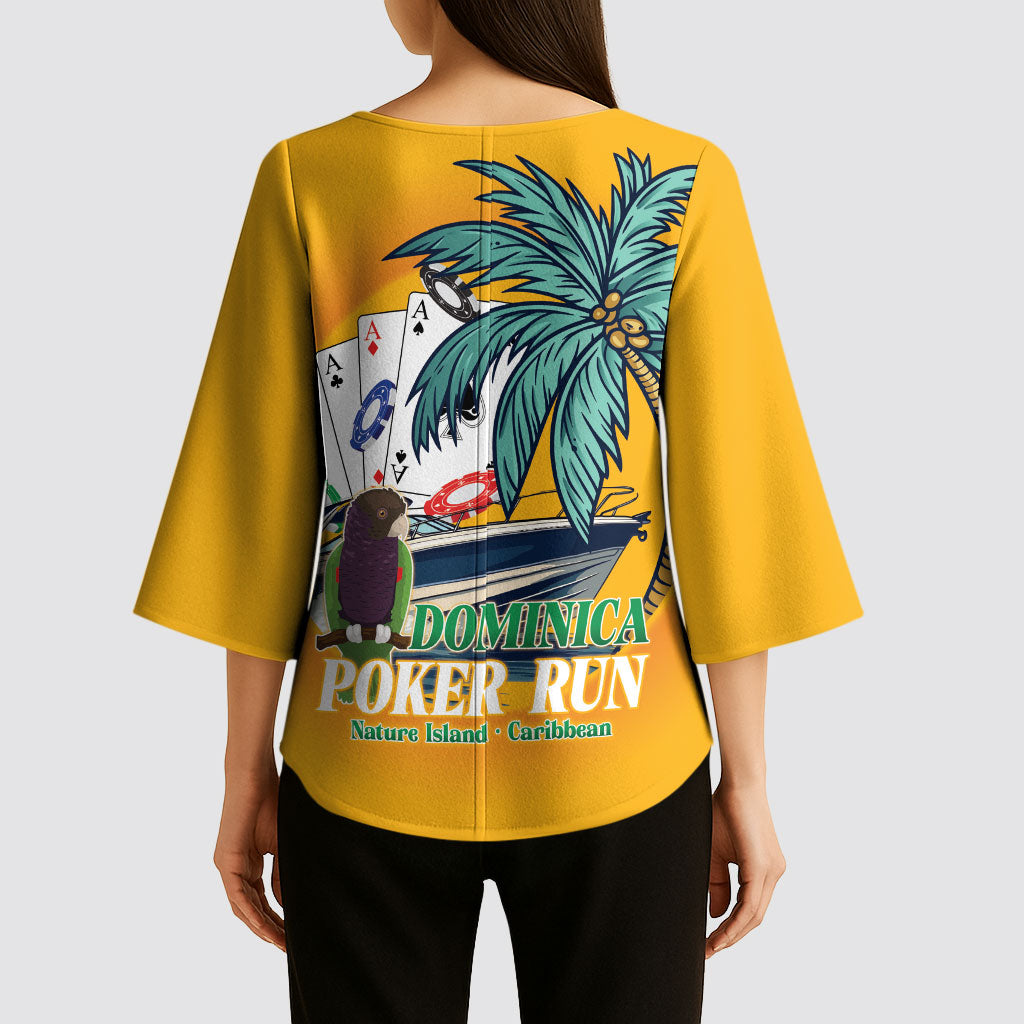 Poker Run Dominica 2026 Kimono Sleeve Blouse Nature Island Of Caribbean
