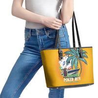 Poker Run Dominica 2026 Leather Tote Bag Nature Island Of Caribbean