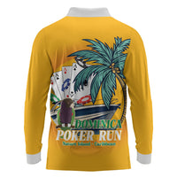 Poker Run Dominica 2026 Long Sleeve Polo Shirt Nature Island Of Caribbean