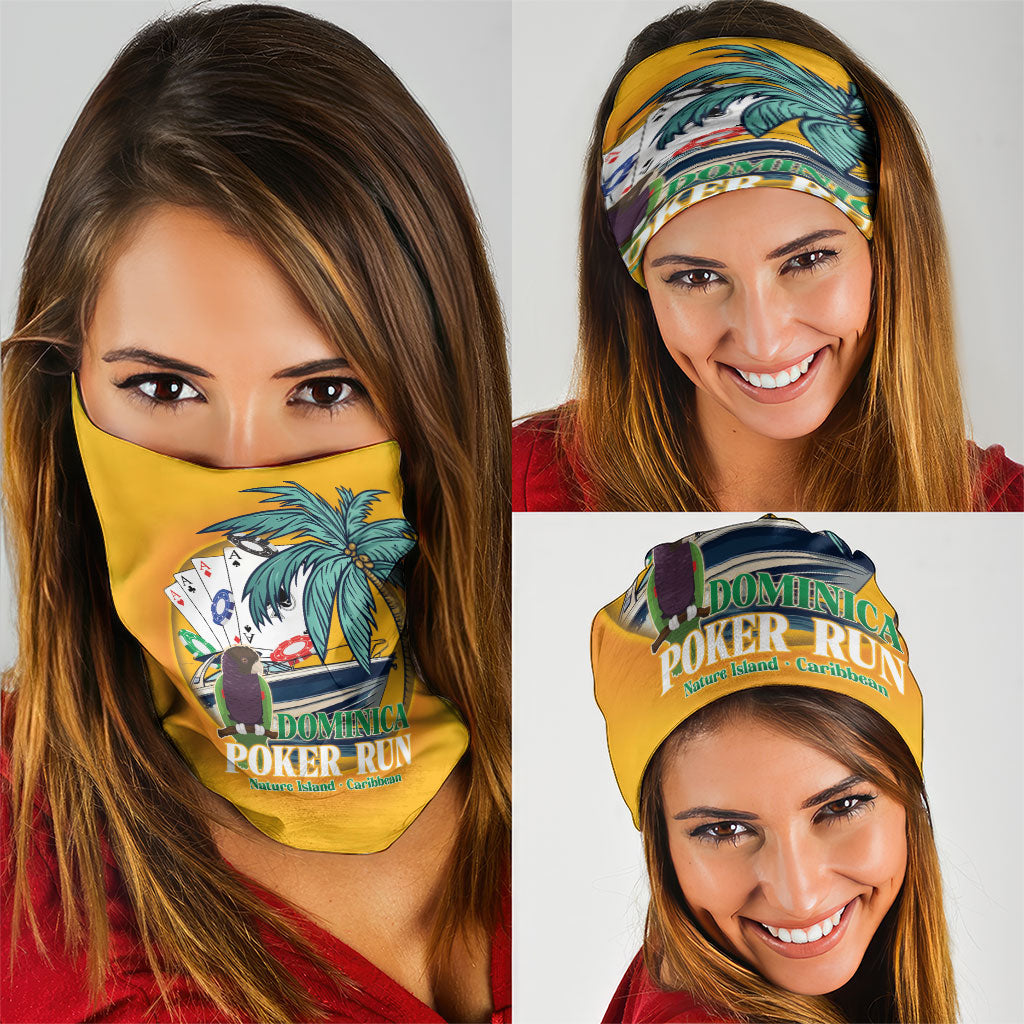 Poker Run Dominica 2026 Neck Gaiter Nature Island Of Caribbean