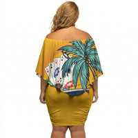 Poker Run Dominica 2026 Off Shoulder Short Dress Nature Island Of Caribbean