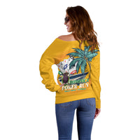 Poker Run Dominica 2026 Off Shoulder Sweater Nature Island Of Caribbean