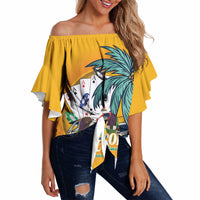 Poker Run Dominica 2026 Off Shoulder Wrap Waist Top Nature Island Of Caribbean