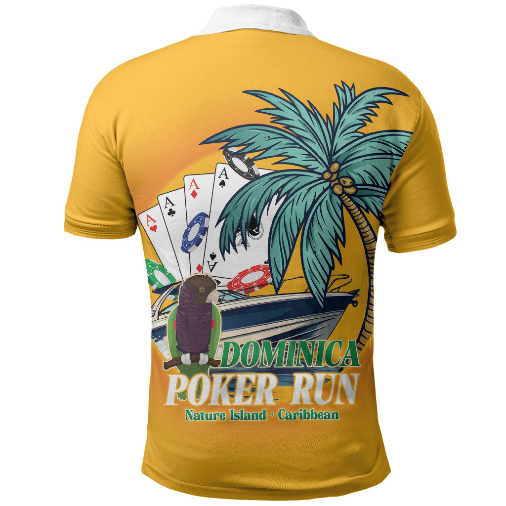 Poker Run Dominica 2026 Polo Shirt Nature Island Of Caribbean