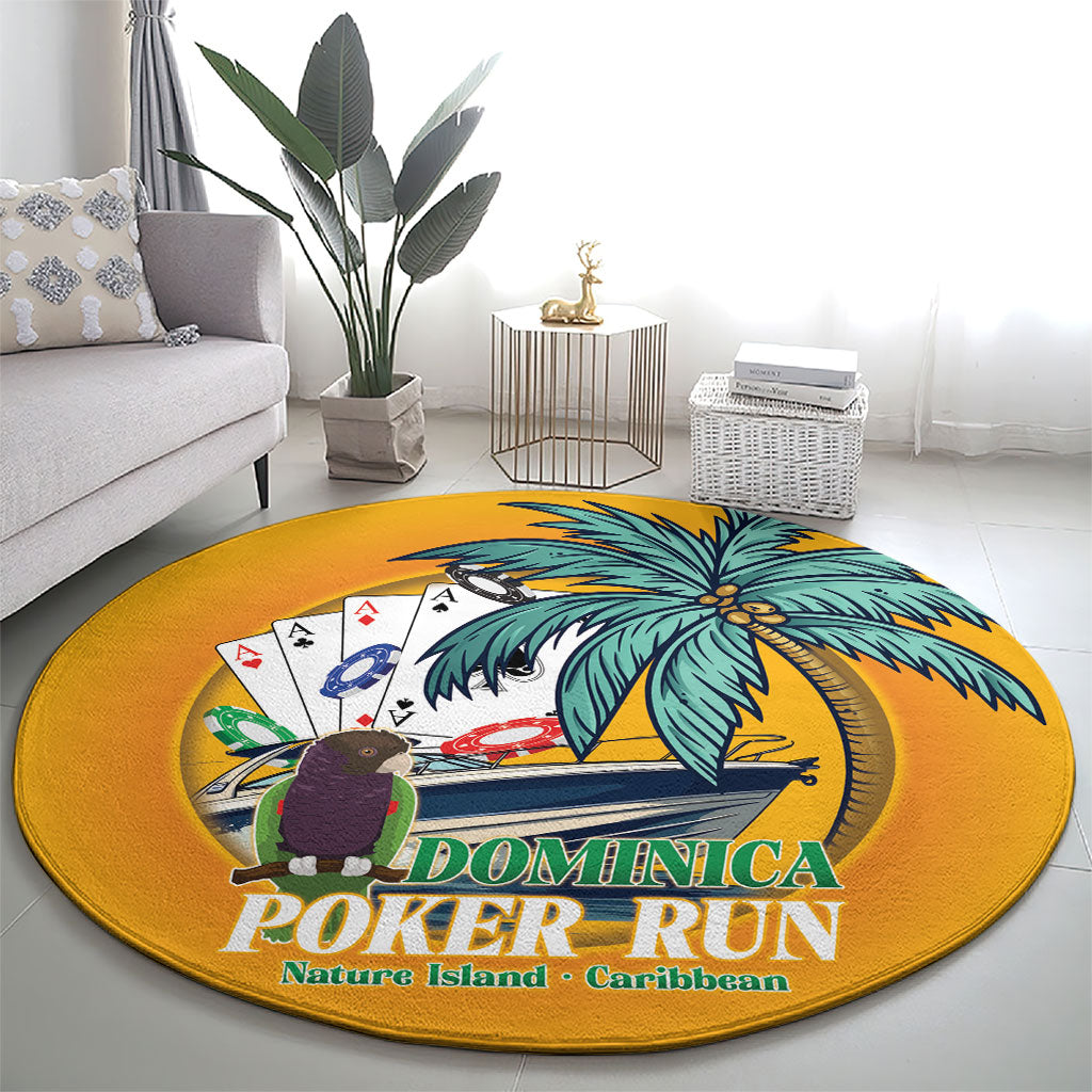 Poker Run Dominica 2026 Round Carpet Nature Island Of Caribbean