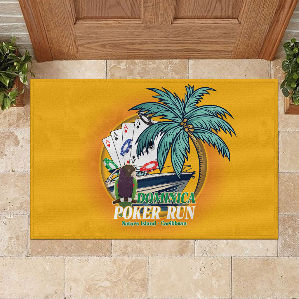 Poker Run Dominica 2026 Rubber Doormat Nature Island Of Caribbean