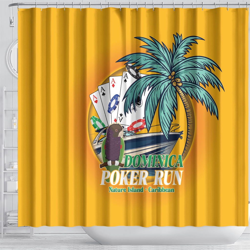 Poker Run Dominica 2026 Shower Curtain Nature Island Of Caribbean