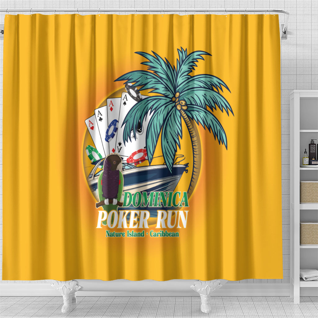 Poker Run Dominica 2026 Shower Curtain Nature Island Of Caribbean