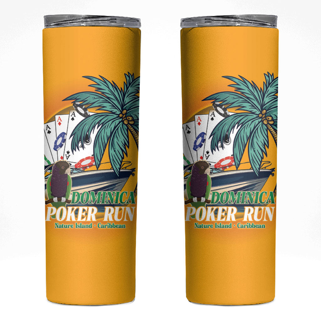 Poker Run Dominica 2026 Skinny Tumbler Nature Island Of Caribbean