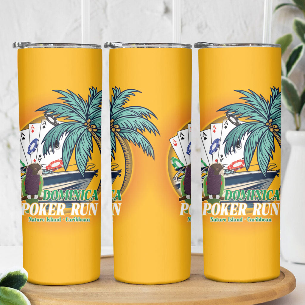 Poker Run Dominica 2026 Skinny Tumbler Nature Island Of Caribbean
