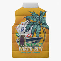 Poker Run Dominica 2026 Sleeveless Puffer Jacket Nature Island Of Caribbean