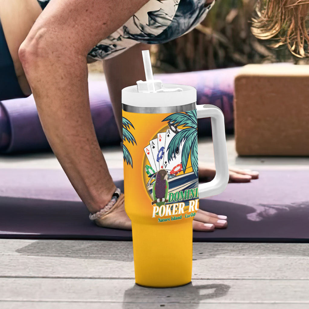 Poker Run Dominica 2026 Tumbler With Handle Nature Island Of Caribbean