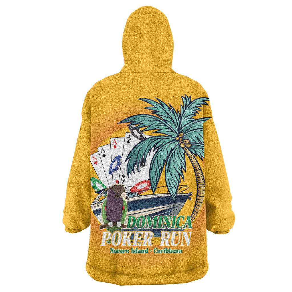 Poker Run Dominica 2026 Wearable Blanket Hoodie Nature Island Of Caribbean