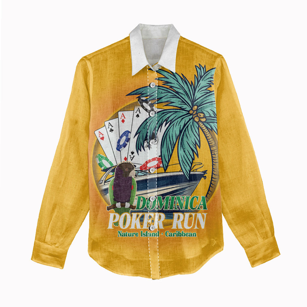 Poker Run Dominica 2026 Women Casual Shirt Nature Island Of Caribbean