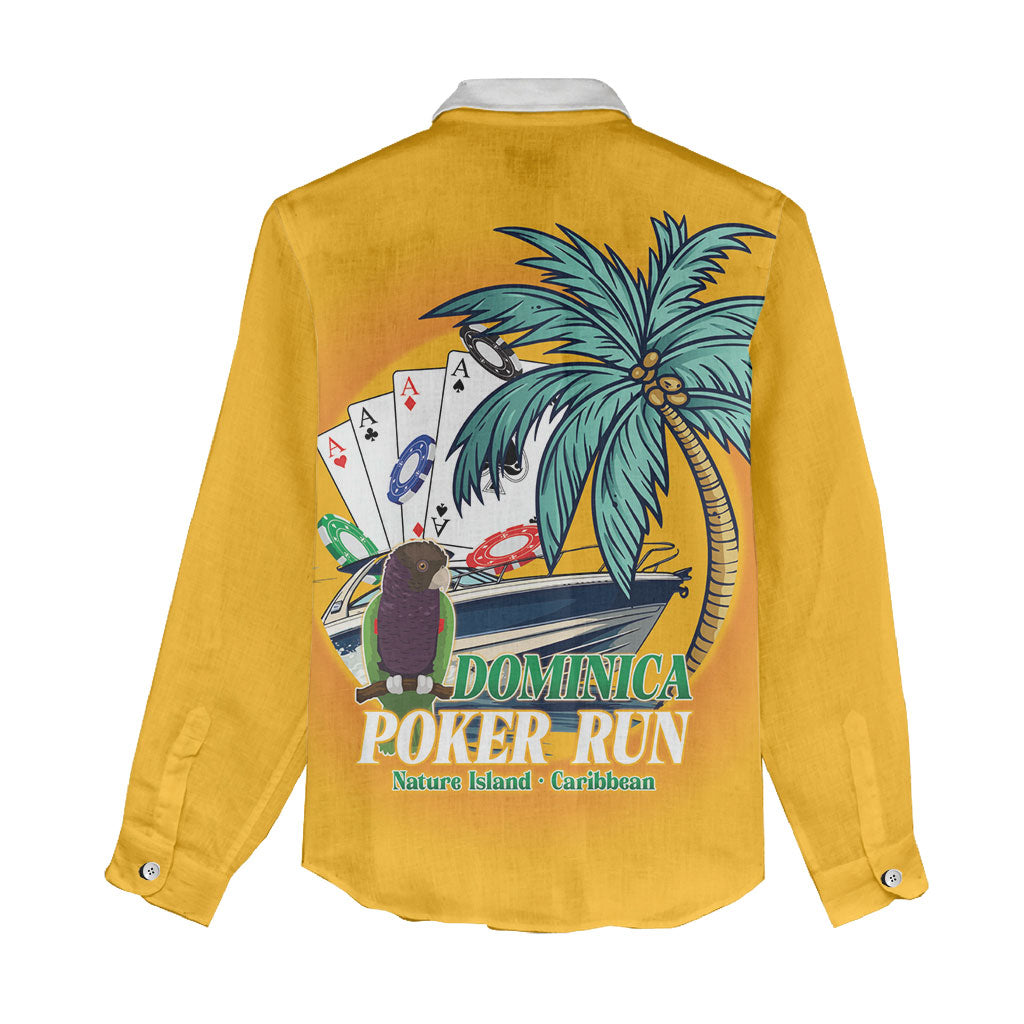 Poker Run Dominica 2026 Women Casual Shirt Nature Island Of Caribbean