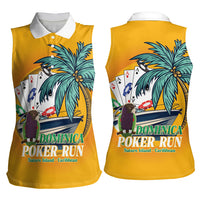 Poker Run Dominica 2026 Women Sleeveless Polo Shirt Nature Island Of Caribbean