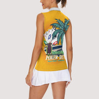 Poker Run Dominica 2026 Women Sleeveless Polo Shirt Nature Island Of Caribbean